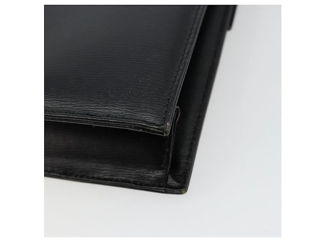 Sac à bandoulière Christian Dior en cuir noir et or Auth 177312 Doré - vue 16