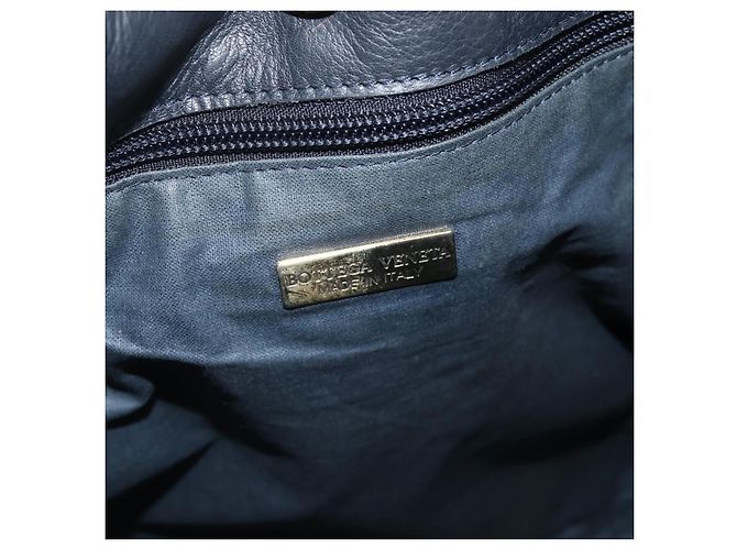 Borsa a Spalla BOTTEGA VENETA paglia Navy Gold Auth 178160 D'oro Blu navy - vista 10