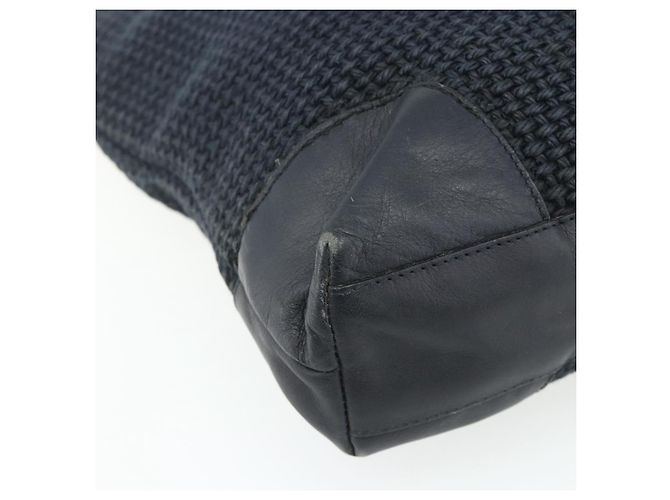 Borsa a Spalla BOTTEGA VENETA paglia Navy Gold Auth 178160 D'oro Blu navy - vista 16