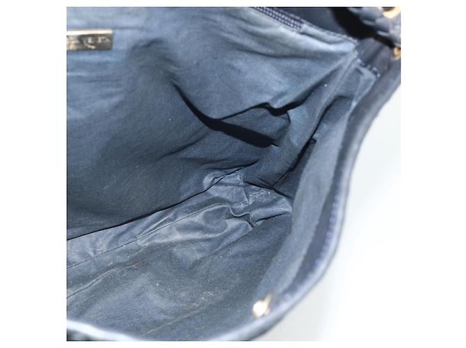 Borsa a Spalla BOTTEGA VENETA paglia Navy Gold Auth 178160 D'oro Blu navy - vista 17