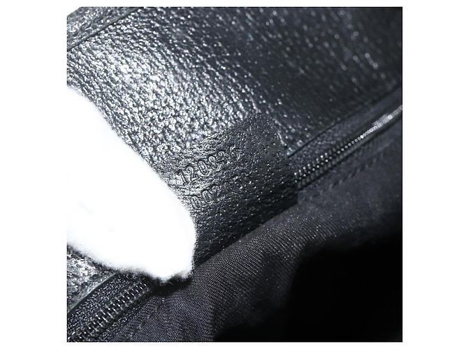 Borsa Tote GUCCI GG Canvas Nera Argento 120836 Auth 179008 Nero - vista 12