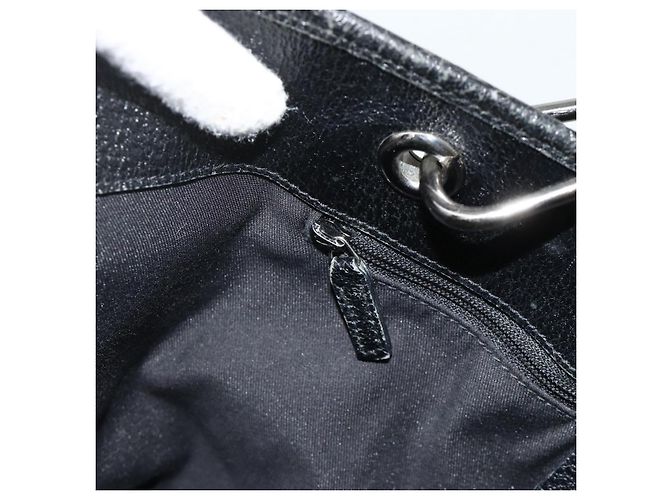 Borsa Tote GUCCI GG Canvas Nera Argento 120836 Auth 179008 Nero - vista 20