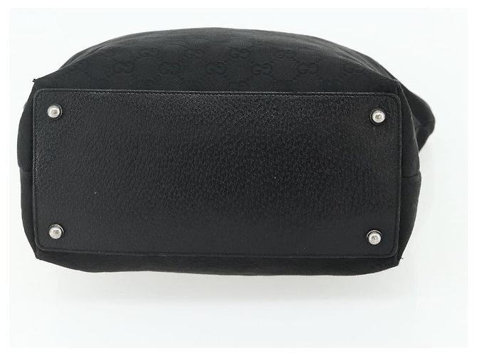 Borsa Tote GUCCI GG Canvas Nera Argento 120836 Auth 179008 Nero - vista 5