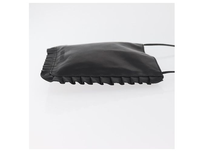 Borsa a tracolla Miu Miu in pelle nera Auth 177550 Nero - vista 3