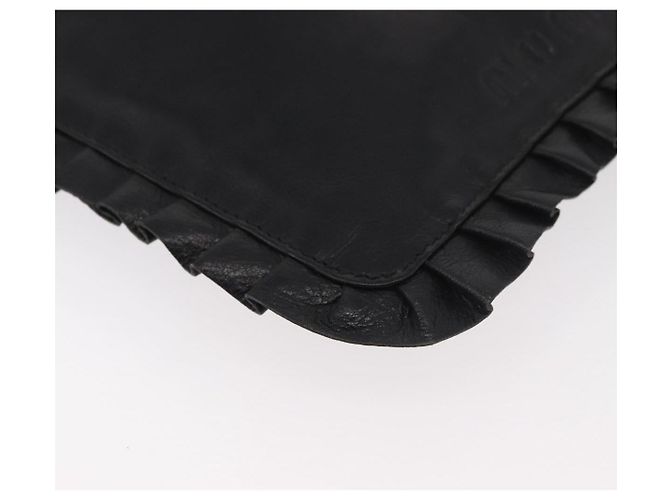 Borsa a tracolla Miu Miu in pelle nera Auth 177550 Nero - vista 9