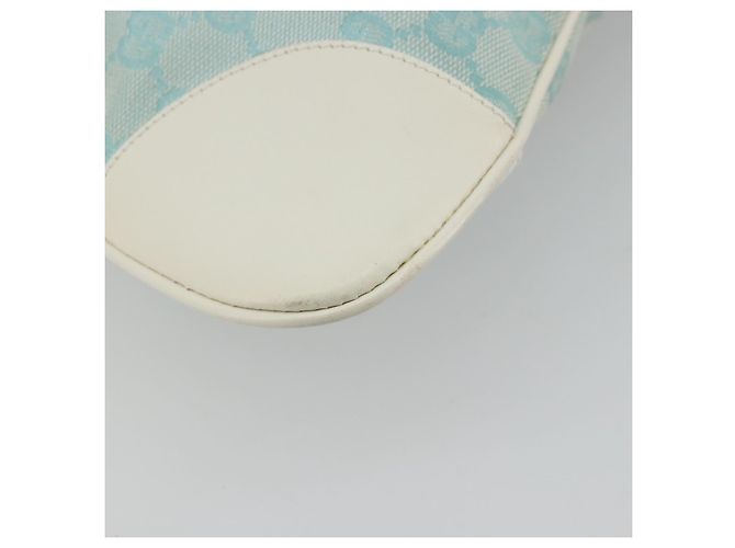 Borsa a Spalla Jackie GG Canvas GUCCI Azzurro Oro 001 4057 Auth 177714 D'oro Blu chiaro - vista 18