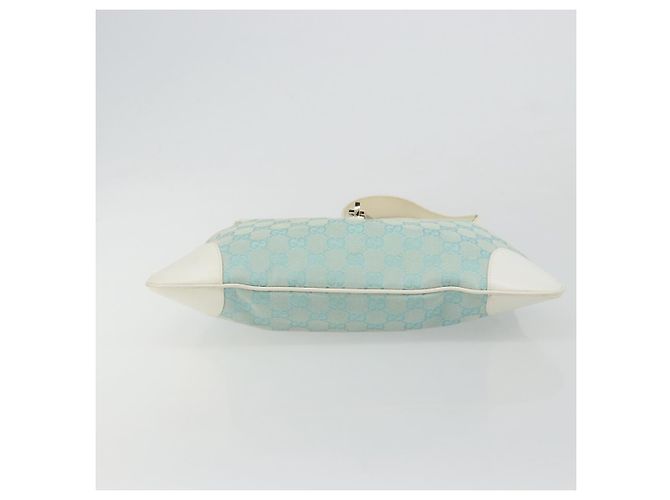 Borsa a Spalla Jackie GG Canvas GUCCI Azzurro Oro 001 4057 Auth 177714 D'oro Blu chiaro - vista 5