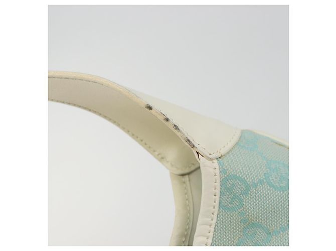 Borsa a Spalla Jackie GG Canvas GUCCI Azzurro Oro 001 4057 Auth 177714 D'oro Blu chiaro - vista 9