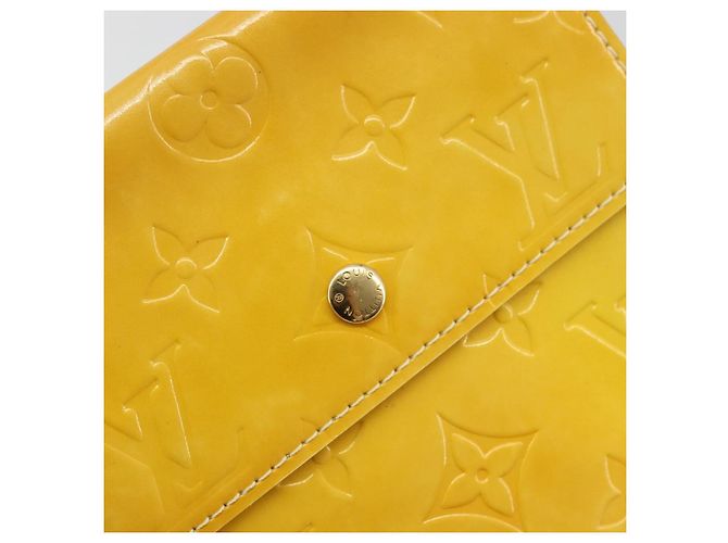LOUIS VUITTON Monogram Vernis Kenmare Pouch Lime Yellow M91062 LV Auth bs34726A D'oro - vista 18