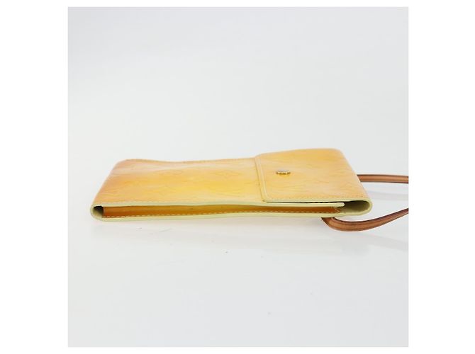 LOUIS VUITTON Monogram Vernis Kenmare Pouch Lime Yellow M91062 LV Auth bs34726A D'oro - vista 3