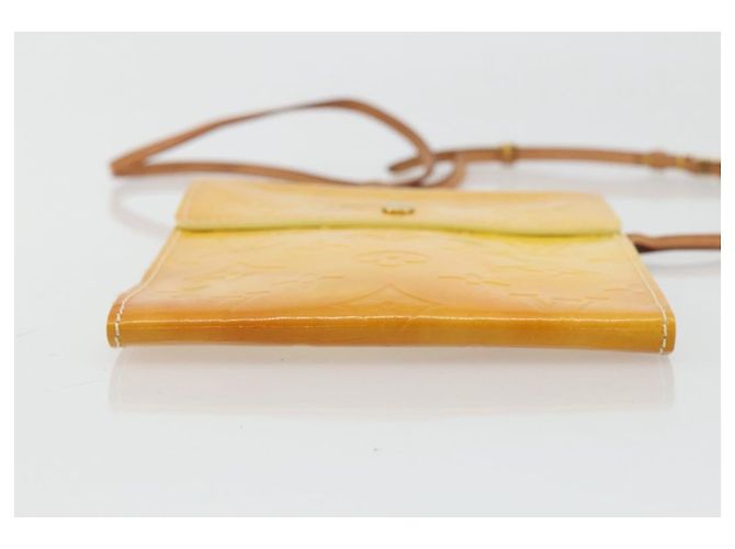 LOUIS VUITTON Monogram Vernis Kenmare Pouch Lime Yellow M91062 LV Auth bs34726A D'oro - vista 5