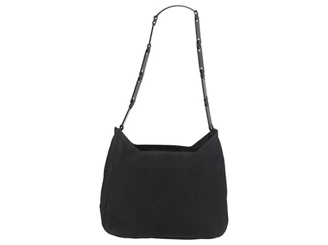 Borsa a Spalla PRADA Nylon Nero Argento Auth bs34797 - vista 13