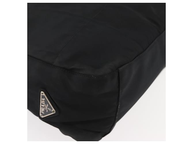 Borsa a Spalla PRADA Nylon Nero Argento Auth bs34797 - vista 14