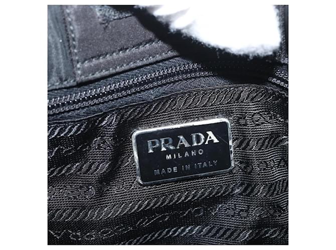 Borsa a Spalla PRADA Nylon Nero Argento Auth bs34797 - vista 19