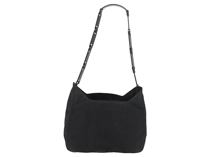 Borsa a Spalla PRADA Nylon Nero Argento Auth bs34797 - vista 2
