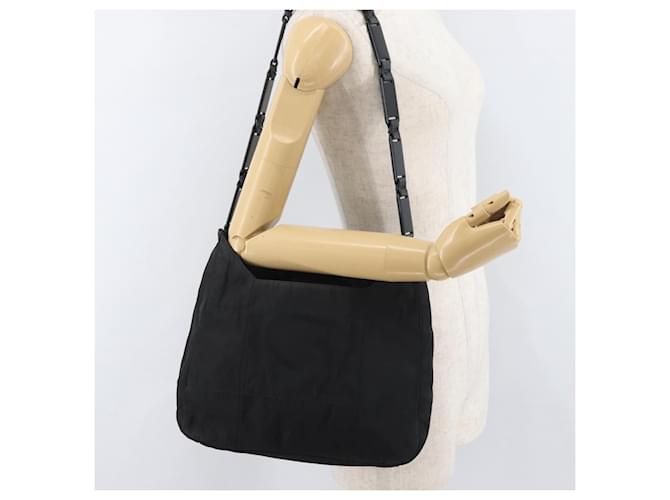 Borsa a Spalla PRADA Nylon Nero Argento Auth bs34797 - vista 24