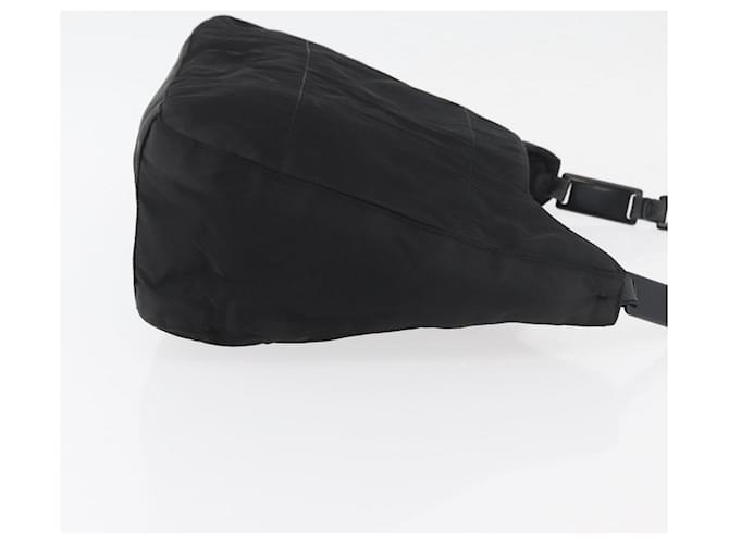 Borsa a Spalla PRADA Nylon Nero Argento Auth bs34797 - vista 3