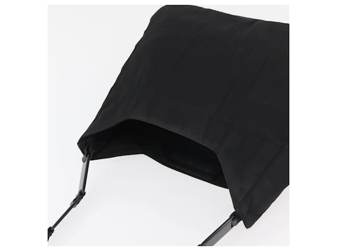 Borsa a Spalla PRADA Nylon Nero Argento Auth bs34797 - vista 6