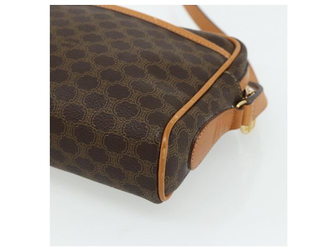 16 Céline CELINE Macadam Canvas Schultertasche PVC Leder Braun Gold Authentisch fm5323 Golden - Ansicht 15