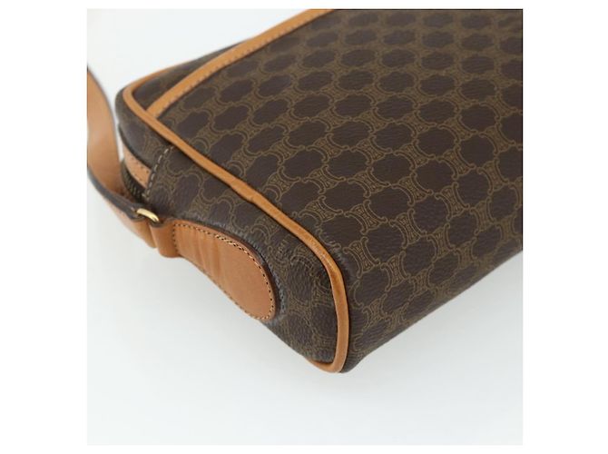 16 Céline CELINE Macadam Canvas Schultertasche PVC Leder Braun Gold Authentisch fm5323 Golden - Ansicht 16
