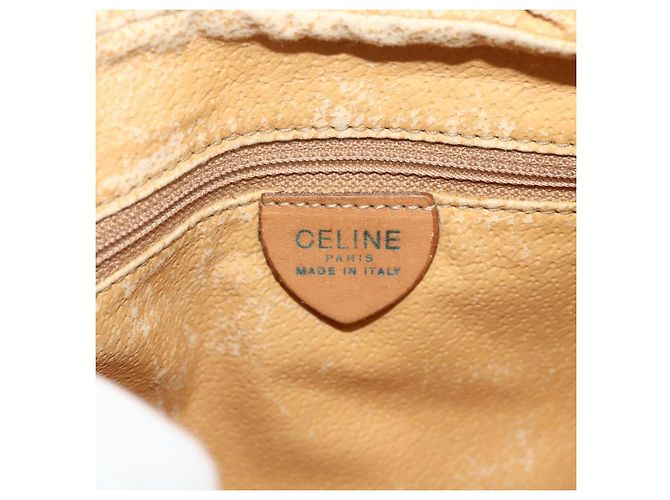 16 Céline CELINE Macadam Canvas Schultertasche PVC Leder Braun Gold Authentisch fm5323 Golden - Ansicht 17
