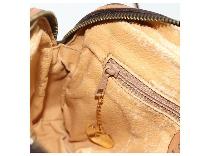 16 Céline CELINE Macadam Canvas Schultertasche PVC Leder Braun Gold Authentisch fm5323 Golden - Ansicht 20