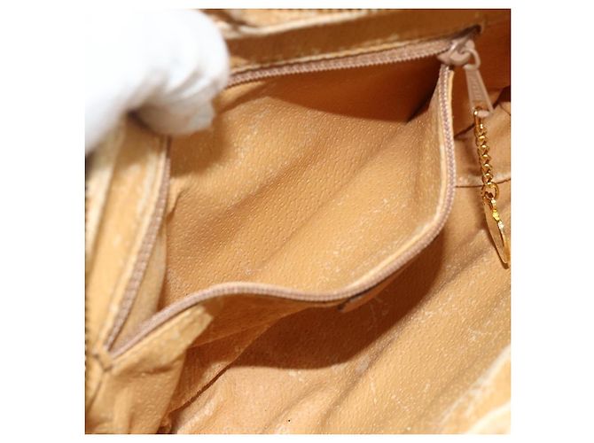 16 Céline CELINE Macadam Canvas Schultertasche PVC Leder Braun Gold Authentisch fm5323 Golden - Ansicht 21