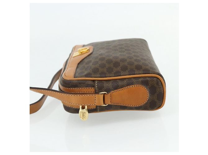 16 Céline CELINE Macadam Canvas Schultertasche PVC Leder Braun Gold Authentisch fm5323 Golden - Ansicht 3