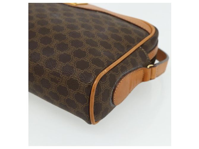 16 Céline CELINE Macadam Canvas Schultertasche PVC Leder Braun Gold Authentisch fm5323 Golden - Ansicht 9