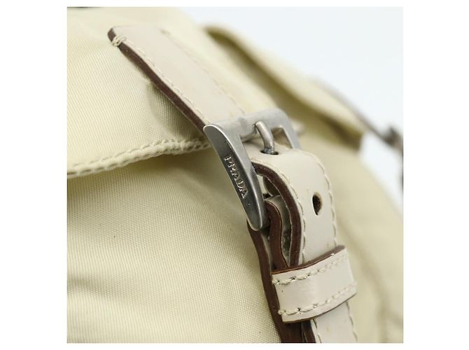 PRADA Backpack Nylon Ivory Silver Auth am11437 Silvery Cream - view 10