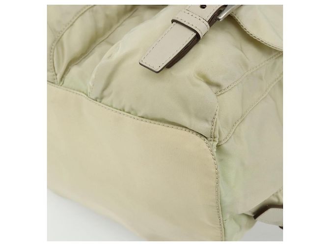 PRADA Backpack Nylon Ivory Silver Auth am11437 Silvery Cream - view 15