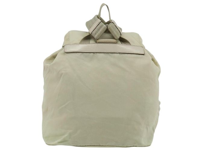 PRADA Backpack Nylon Ivory Silver Auth am11437 Silvery Cream - view 2