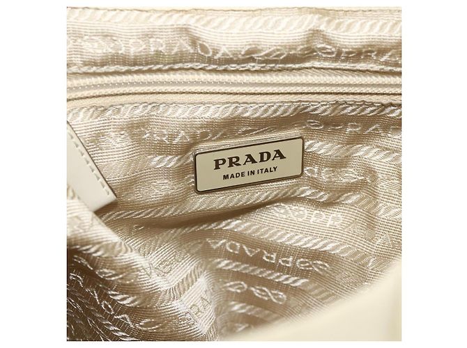 PRADA Backpack Nylon Ivory Silver Auth am11437 Silvery Cream - view 21
