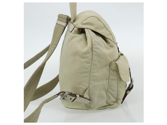 PRADA Backpack Nylon Ivory Silver Auth am11437 Silvery Cream - view 3
