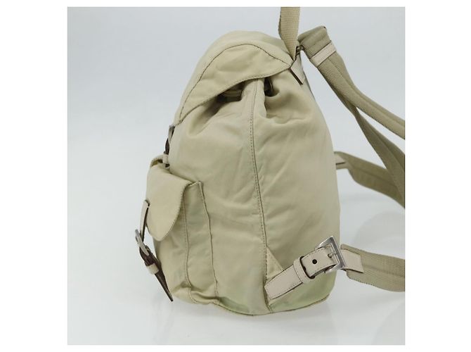 PRADA Backpack Nylon Ivory Silver Auth am11437 Silvery Cream - view 4