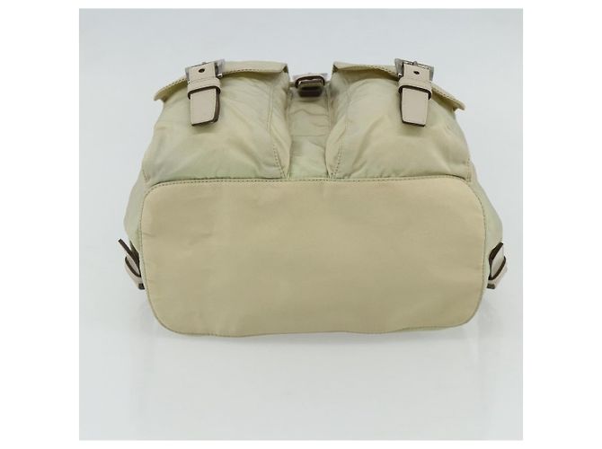 PRADA Backpack Nylon Ivory Silver Auth am11437 Silvery Cream - view 5