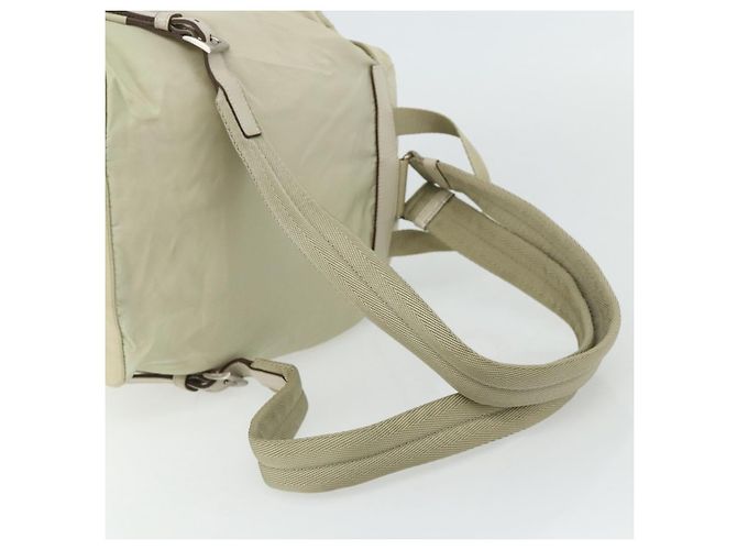 PRADA Backpack Nylon Ivory Silver Auth am11437 Silvery Cream - view 9