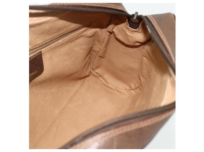 Borsa GUCCI GG Supreme Web Sherry Line PVC Beige Oro 119 02 088 Auth 178473 D'oro - vista 19
