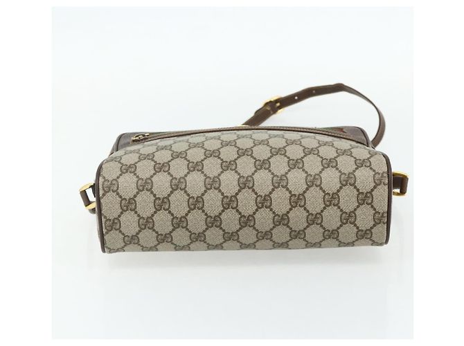 Borsa GUCCI GG Supreme Web Sherry Line PVC Beige Oro 119 02 088 Auth 178473 D'oro - vista 5