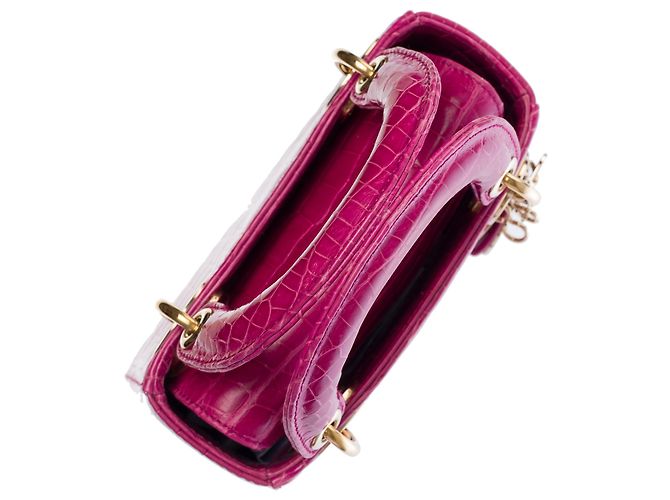 Borsa Lady Dior Crocodile Rosa - 103491 - vista 10