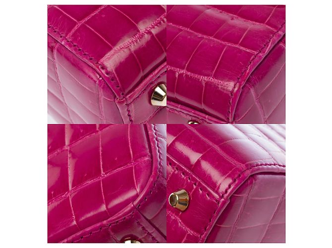 Borsa Lady Dior Crocodile Rosa - 103491 - vista 12