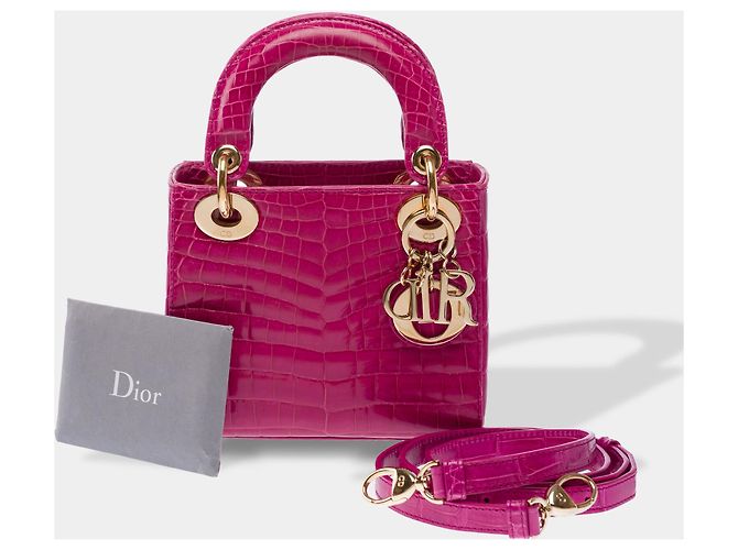 Borsa Lady Dior Crocodile Rosa - 103491 - vista 2