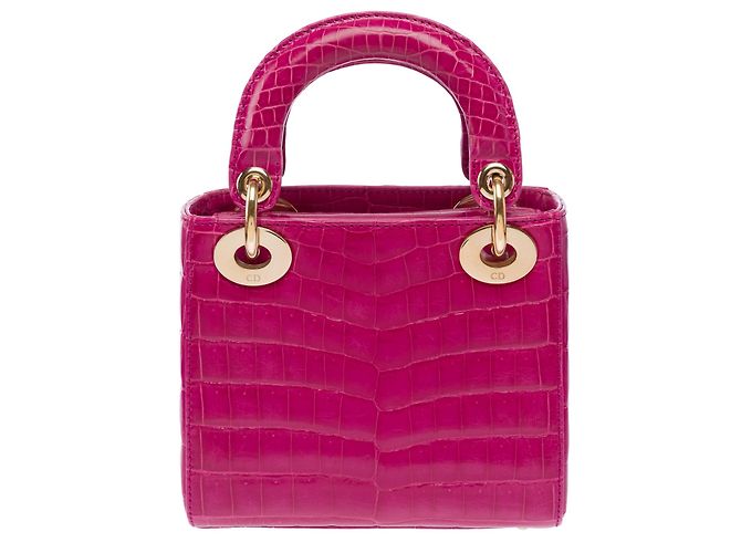 Borsa Lady Dior Crocodile Rosa - 103491 - vista 4