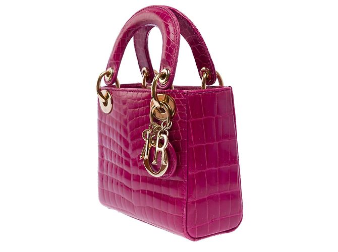 Borsa Lady Dior Crocodile Rosa - 103491 - vista 5
