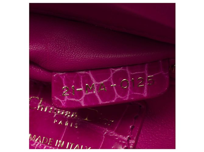 Borsa Lady Dior Crocodile Rosa - 103491 - vista 8