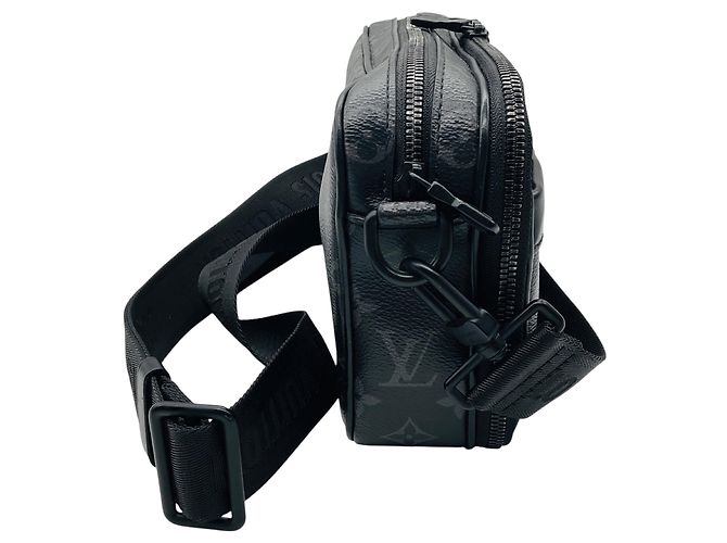 Borsa Messenger Alpha in tela Monogram nera e pelle Louis Vuitton Nero - vista 2