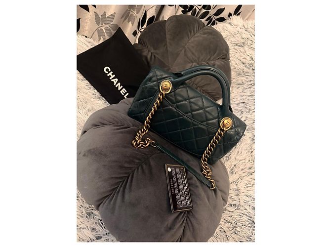 Borsa Chanel 19 Castle Rock Small Flap Bag Verde Smeraldo Verde scuro - vista 3