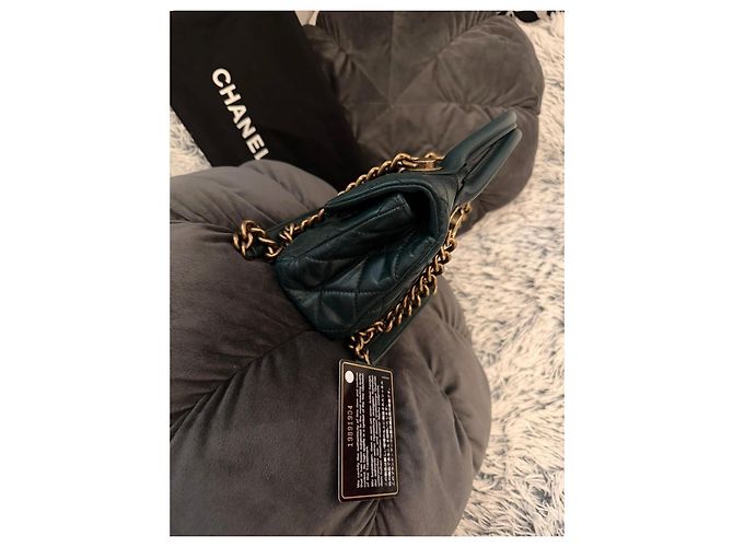 Borsa Chanel 19 Castle Rock Small Flap Bag Verde Smeraldo Verde scuro - vista 4