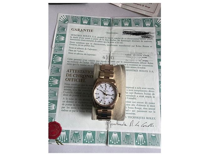 Rolex Oyster Perpetual in oro giallo 18k Bianco D'oro - vista 3