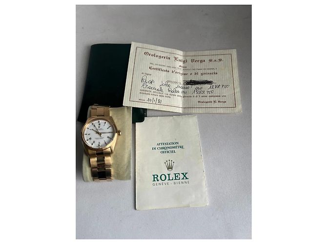 Rolex Oyster Perpetual in oro giallo 18k Bianco D'oro - vista 4
